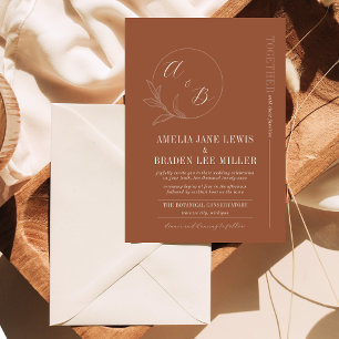 Dauerhafte Liebe   Terracotta   Einladung zur Hoch