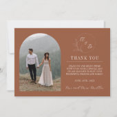 Dauerhafte Liebe | Terracotta | Hochzeit Dankeskarte (Vorderseite)