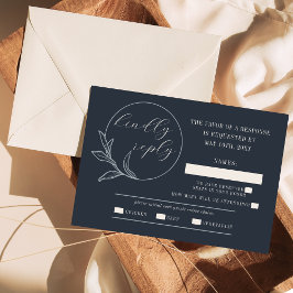 Dauerhafte Liebe | Tiefblau | RSVP Karte