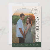 Dauerhafte Liebe | Tiefgrüner Arch | Save The Date (Vorderseite)
