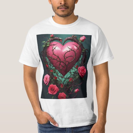 Dauerhafte Liebe Unzerbrechliches Herz T-Shirt (Vorderseite)