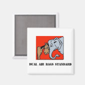 DAUERHAFTE LUFTBAGS-STANDARD-POLITISCHE MAGNETDEMO MAGNET (Vorderseite/Rückseite)