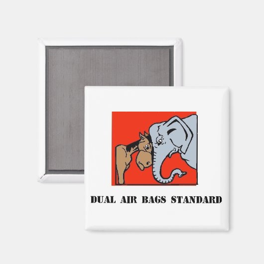 DAUERHAFTE LUFTBAGS-STANDARD-POLITISCHE MAGNETDEMO MAGNET (Vorderseite/Rückseite)