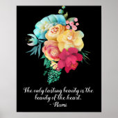 Dauerhafter Beauty Bouquet Rumi Quote Poster (Vorne)