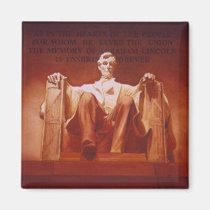 "Dauerhafter Eindrucks-" Lincoln Memorial Kunst Magnet