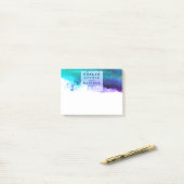 Dauerhafter grüner Watercolor-berufliches Geschäft Post-it Klebezettel (Auf Schreibtisch)