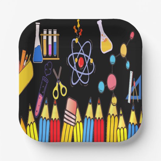 Dauerhafter Schulplatz - leicht Pappteller (Vorderseite)