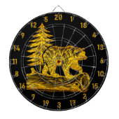 Dauerhaftes Bärentartboard mit Gold Akzenten Dartscheibe (vorne)