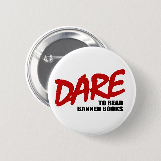 DAUERN, verbotene Bücher zu lesen Button (Vorne & Hinten)