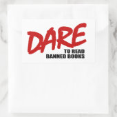 DAUERN, verbotene Bücher zu lesen Rechteckiger Aufkleber (Tasche)