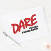 DAUERN, verbotene Bücher zu lesen Rechteckiger Aufkleber (Umschlag)