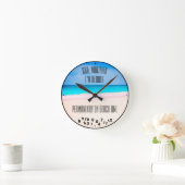 Dauerrente zur Beachzeit tropisch Runde Wanduhr (Zuhause)
