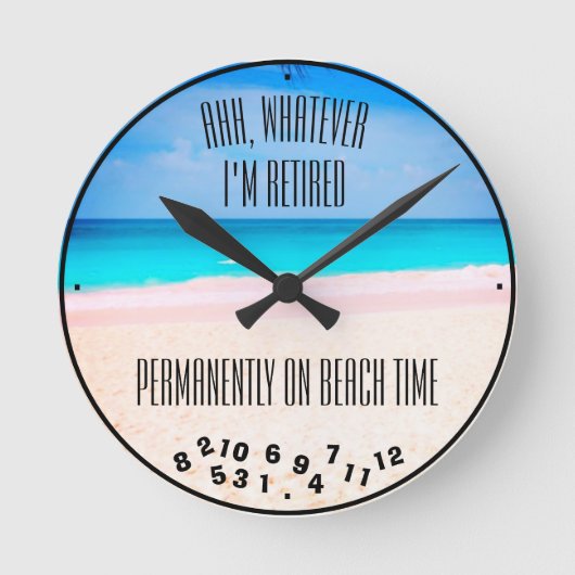 Dauerrente zur Beachzeit tropisch Runde Wanduhr (Vorderseite)