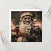 Dauert die Seitenkarte des Santa Single hoch Karte (Vorderseite/Rückseite Beispiel)