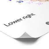 Dauerzähne, Erwachsenenzahnarzt, nummeriert, Plaka Poster (Ecke)