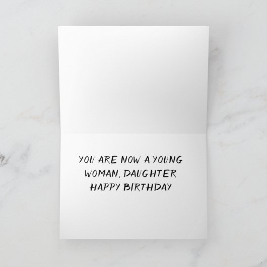 DAUGHERS "21." GEBURTSTAG MIT LIEBE KARTE (Innenseite)