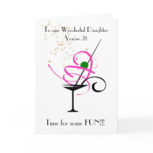DAUGHTER 21. BIRTHDAY CARD