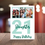 Daughter 21. Geburtstag Moderne Script Foto Collag Karte<br><div class="desc">Mit dieser personalisierten 21. Geburtstagskarte für das Foto Ihrer Tochter ein Lächeln auf das Gesicht legen. - Klicken Sie einfach, um dieses Design 🔥 Meine Versprechen zu personalisieren - Dieses Design ist einzigartig und ist mit Ihnen im Hinterkopf 🙏 Danke, dass Sie mein kleines Unternehmen unterstützt haben - Wenn Sie...</div>