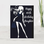 "DAUGHTER ***4Oth**** BIRTHTAGPREIS/LIEBE Karte (Vorderseite)