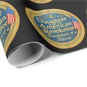 Daughter American Revolution Abkömmling Patriot Geschenkpapier (Rolleneckpunkt)