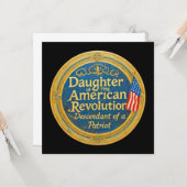 Daughter American Revolution Abkömmling Patriot Karte (Vorderseite/Rückseite Beispiel)