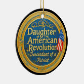 Daughter American Revolution Abkömmling Patriot Keramik Ornament (Rechts)