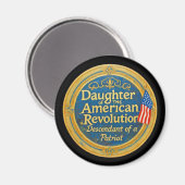 Daughter American Revolution Abkömmling Patriot Magnet (Vorderseite/Rückseite)