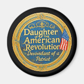 Daughter American Revolution Abkömmling Patriot Magnet (Vorne)