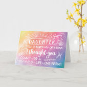 Daughter - an Life long friend Karte (Gelbe Blume)