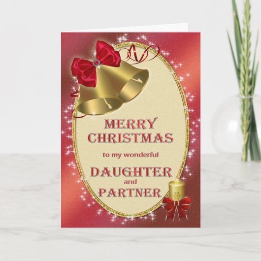 Daughter and partner, Christmas card Feiertagskarte (Vorderseite)