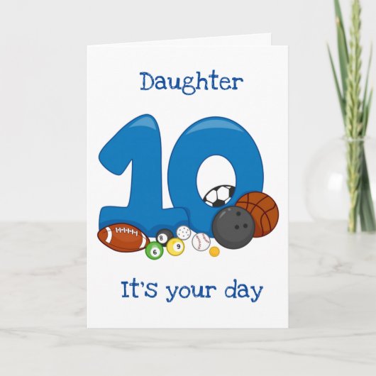  *DAUGHTER* AUF IHRER "10." BIRTHTAGKARTE KARTE (Vorderseite)