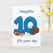  *DAUGHTER* AUF IHRER "10." BIRTHTAGKARTE KARTE (Gelbe Blume)
