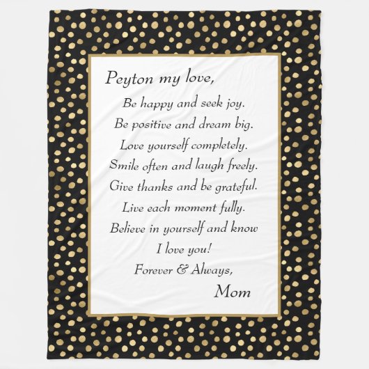 Daughter Be Happy Fleecedecke (Vorderseite)