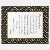 Daughter Be Happy Fleecedecke (Vorderseite (Horizontal))