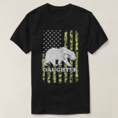 Daughter Bear Camping Wandern Camouflage USA Ameri T-Shirt (Design vorne)
