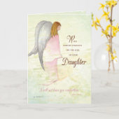 Daughter Beileid Angel Karte (Gelbe Blume)