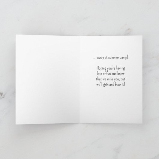 Daughter Big Bar umarmt im Summer Camp Karte (Innenseite)