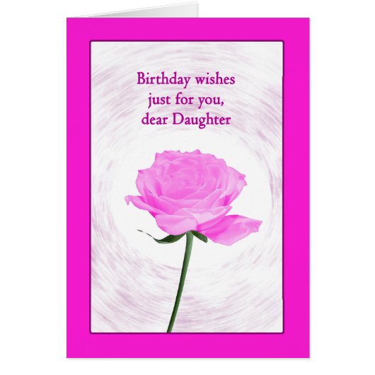 Daughter Birthday Beautiful Pink Rose (Vorne)