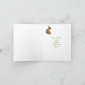 Daughter Birthday Bunny Love Mom or Dad Karte (Innenseite)