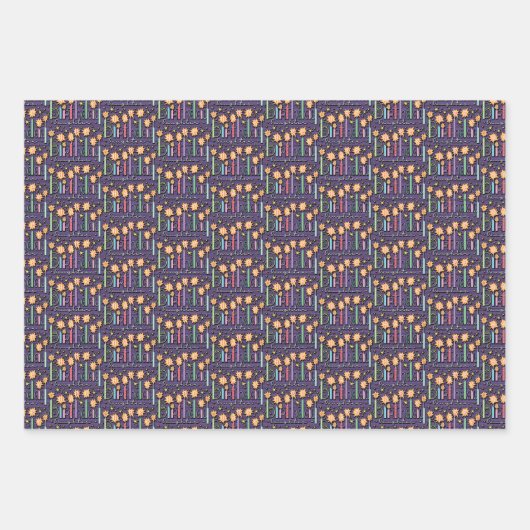 Daughter Birthday Candles Geschenkpapier Set (Vorderseite 2)