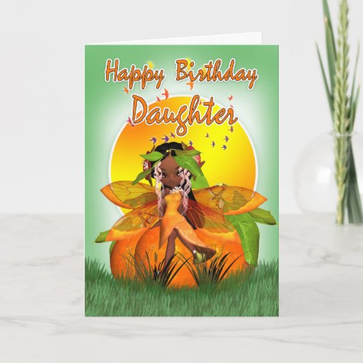 Daughter Birthday Card - Moonies Citrus Fairy - Af Karte (Vorderseite)