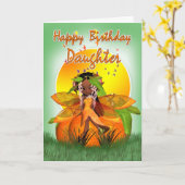 Daughter Birthday Card - Moonies Citrus Fairy - Af Karte (Gelbe Blume)