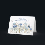 Daughter Birthday Dusty Blue Wildblumen Karte<br><div class="desc">Diese süße Karte ist ein herzliches Fest von Daughter's besonderen Tag! Die zarte Illustration von staubblauen Wildblumen, die mit weichen, federischen Blütenblättern tendiert, ist eine liebevolle Hommage an die Menschen. Der Gesamteffekt ist eine zarte Liebe und Zuneigung, die diese Karte zu einem perfekten Ausdruck ihres Stolzes und ihrer Verehrung zum...</div>
