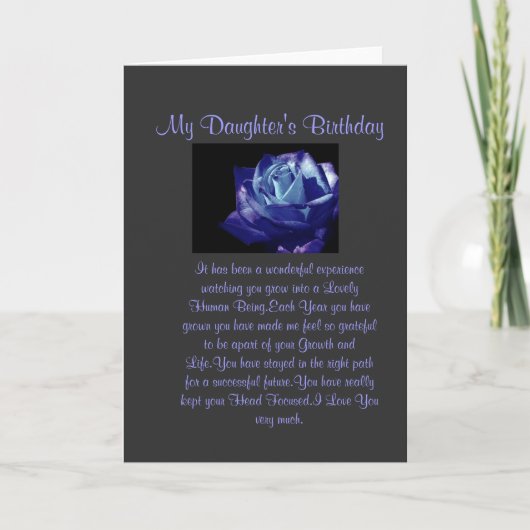 Daughter Birthday Karte (Vorderseite)