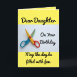 Daughter Birthday Paper Dollars Card Karte<br><div class="desc">Auf dieser Grußkarte steht eine farbenfrohe Geburtstagskarte mit Vintagen Papierpuppen zum Ausschneiden. An der Vorderseite der Karte steht: "Liebe Tochter am Geburtstag Mai der Tag wird mit Spaß gefüllt". Und innen drin steht:"Genießen Sie nach Ihrem Geburtstag das Ausschneiden dieser Papierpuppen! Viel Liebe, Mama und Vater". Eine süße Leckerei, um Ihrem...</div>