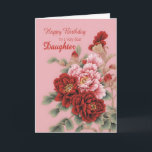 Daughter Birthday Peonies Karte<br><div class="desc">Eine wunderschöne Abbildung von rosa und roten Pfingsten,  um Ihrer Tochter einen guten Geburtstag zu wünschen. Diese Karte ist voller Liebe,  elegant und elegant zugleich.</div>