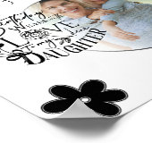 Daughter Birthday Photo Collage Typography  Poster (Ecke)
