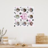 Daughter Birthday Photo Collage Typography Poster (Küche)