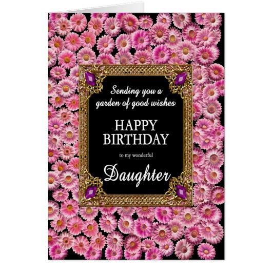 Daughter Birthday Pink Daisies (Vorne)