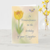 Daughter Birthday Remembrance Aquarellfarben Blume Karte (Gelbe Blume)